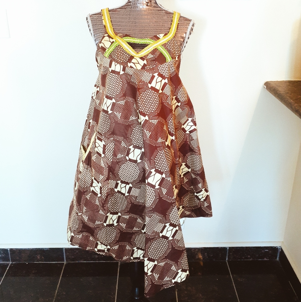 African print ,ankara, women dress, medium size,un